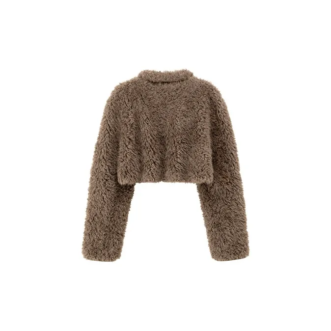 CHUU Velvet feel Coat Women's Dark Gray-1