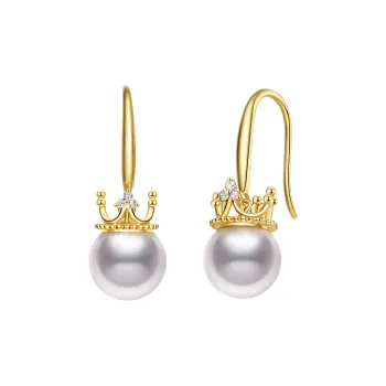 ME LUXE Saltwater Pearl Hoop Earrings Elegant French Minimalist Style Versatile Good Luck Holiday Gift Women's