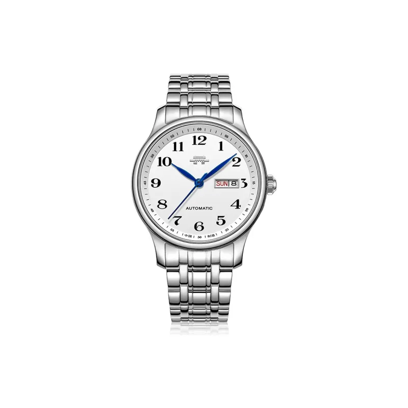 Beijing Premium Automatic Mechanical Movement Stainless Steel Watchband Watch Men's Watches White Dial-0