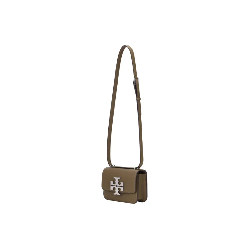 TORY BURCH Eleanor Litchi Grain Leather Envelope Bag, Crossbody Bag, Shoulder Bag Trumpets Women's Mushroom Gray-1