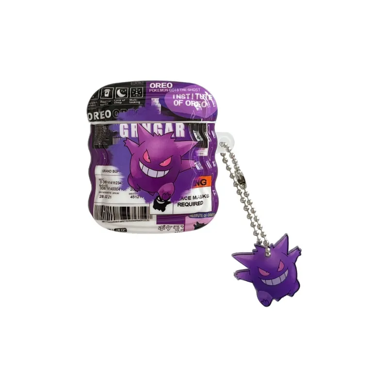 Baohuguang Compatible With AirPods 1/2/3 TPU Cartoon Label Gengar Kirby High Quality Fully Enclosed Headphone Cases-2
