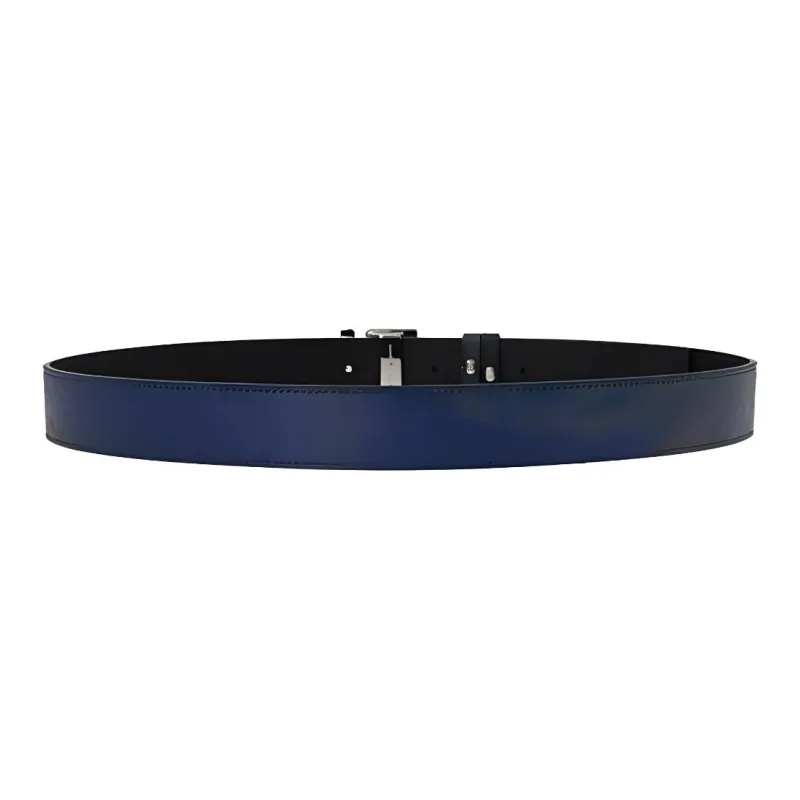 FENDI Leather Belts Men Blue-2