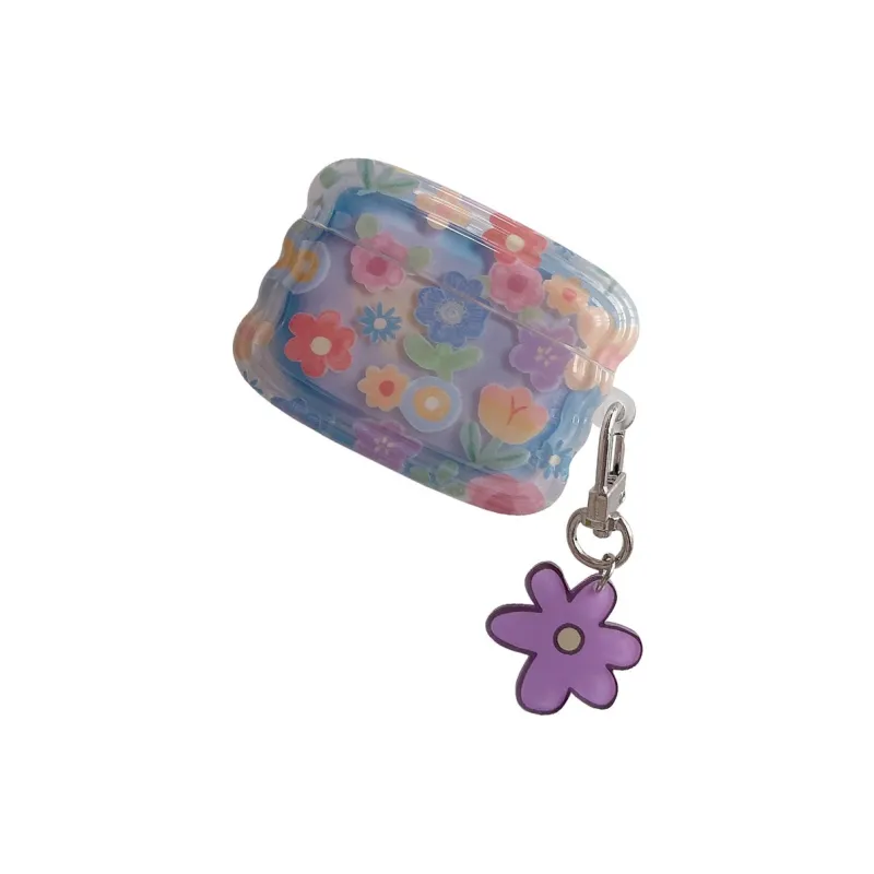 Baohuguang Compatible With AirPods 1/2/3 TPU Multicolor Oil Painting Floral High Value Fully Enclosed Headphone Cases-1