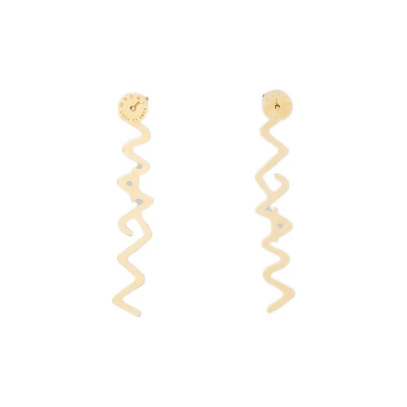 MARNI Symbol Embellished Logo Plaque Earrings-0