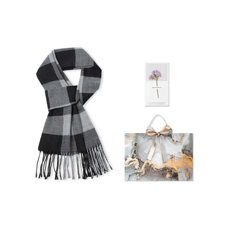 BAIJUAN Knit Scarves Unisex-9