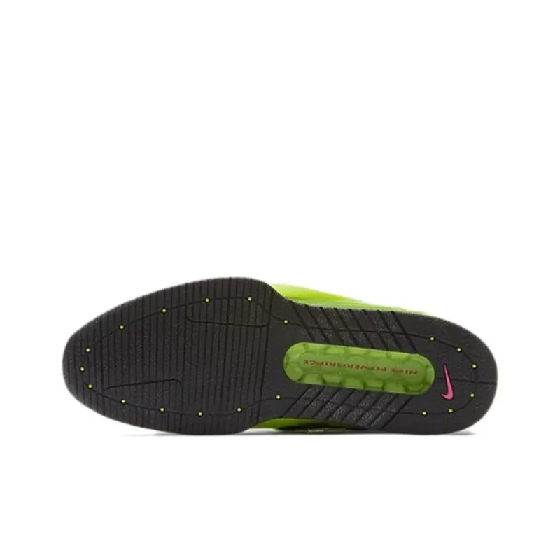 Nike Romaleos 2 Anti-Slip Wear-Resistant Low-Top Weightlifting Shoes Men's Yellow Pink-3