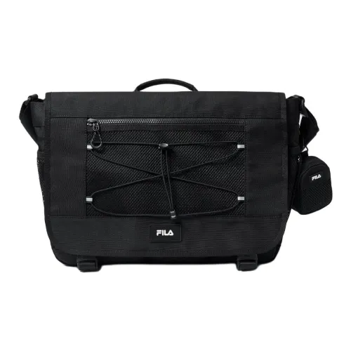 FILA Nylon Messenger Bag Shoulder Bag Regular Unisex Black