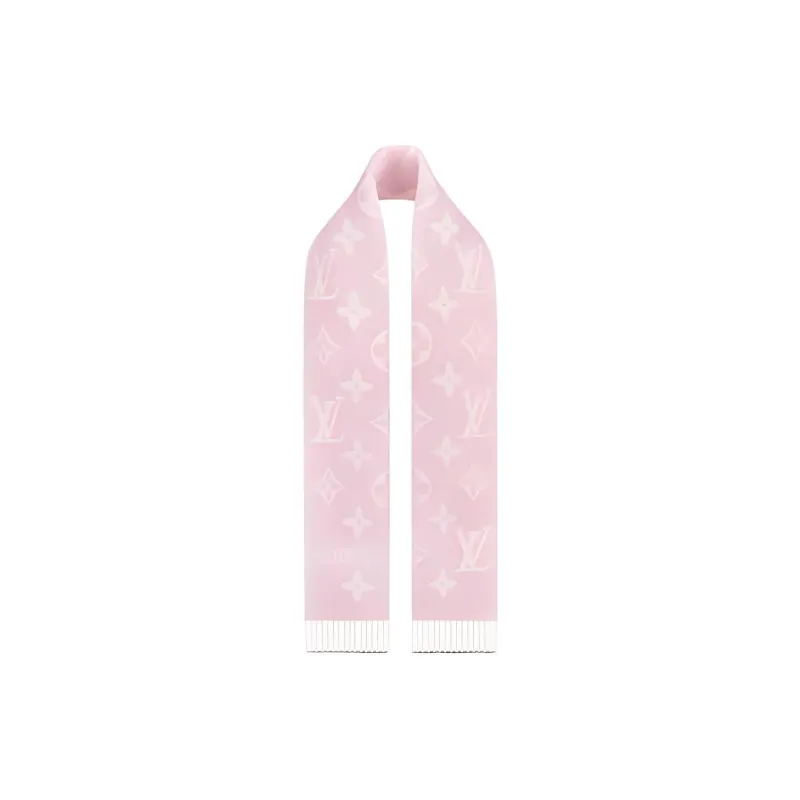 LOUIS VUITTON Cashmere Knit Scarves Women's Pink-2
