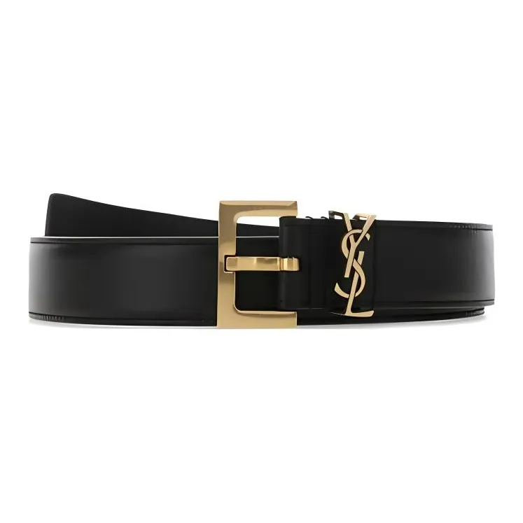 SAINT LAURENT Monogram Buckle Belt-2