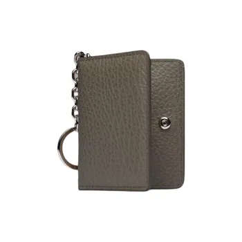Maison Margiela Grained Calfskin Card Holder Women's Dark Gray
