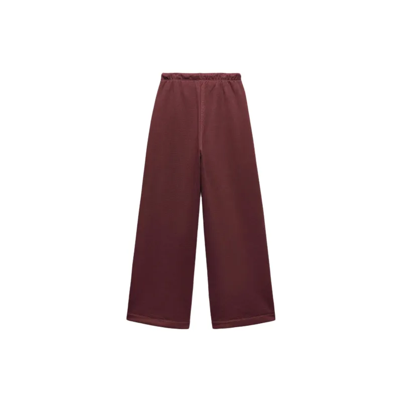ZARA Casual Pants Women's Burgundy-1