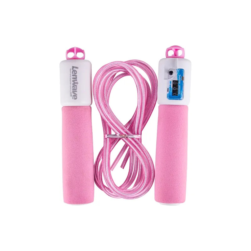 LENWAVE Casual Entertainment Mechanical Counting Jump Ropes Teenagers PVC+Steel Wire Rope, Sponge Controller-6