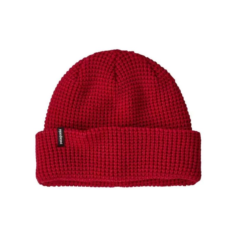 Patagonia Recycled Polyester, Knitted Fabric Beanies Unisex Black/Red-2