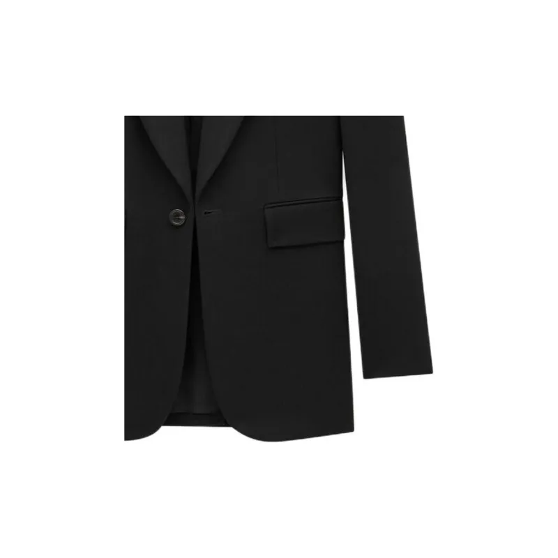 SAINT LAURENT Single Breasted Long Sleeved Jacket-6