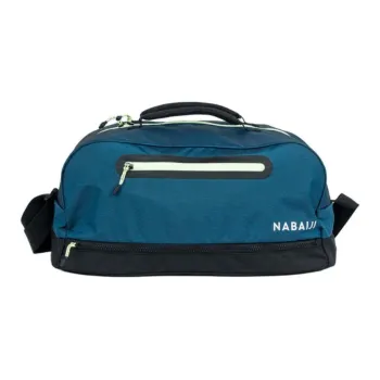 DECATHLON Polyester Storage Bag Swim Bag Unisex Smoky Black & Blue