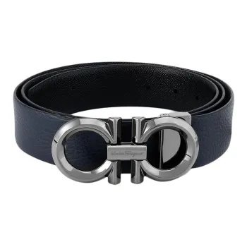 FERRAGAMO Cow Leather Leather Belts Men's Width  3.5cm