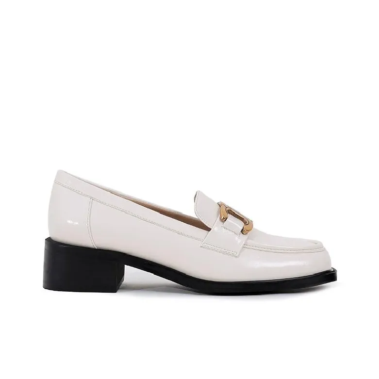 Uncle's House Loafers 3cm Women's Ecru-1