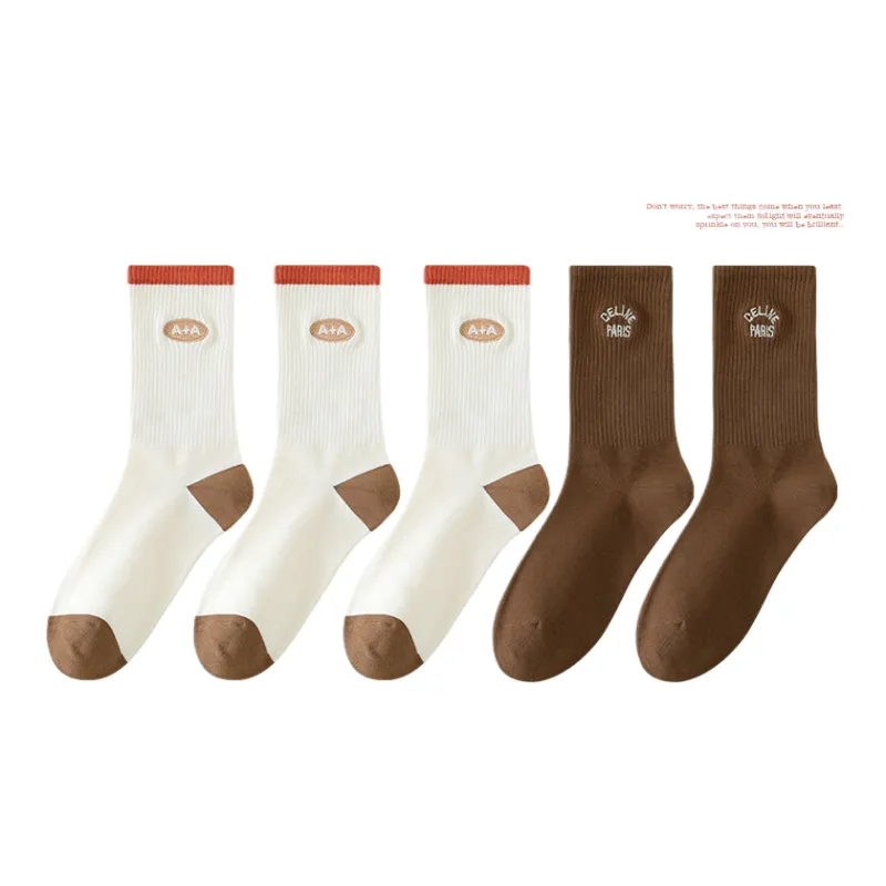 Lan Miao Mid Calf Socks Women's 5 Pack-6