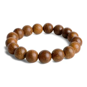 MUSHENGYUAN Golden Sandalwood Beaded Bracelet Unisex