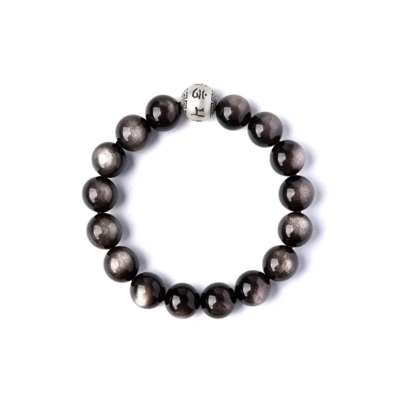 Red All Year Round Obsidian Bracelets Unisex-0