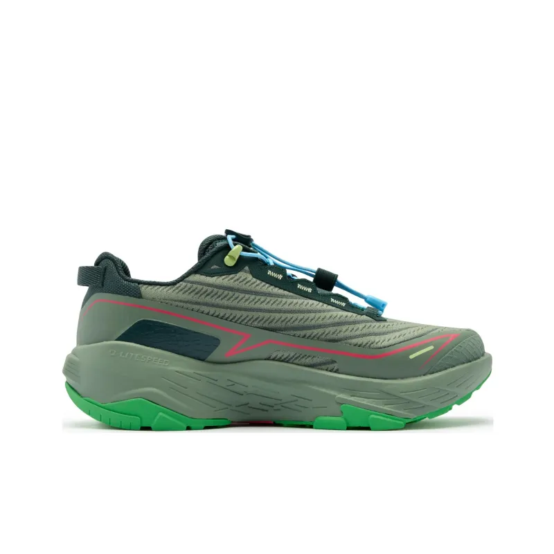 QIAODAN Light Cavalry Cushioning Anti-Slip Wear-Resistant Quick Dry Balance Rebound Low-Top Running Shoes Men's Green-1