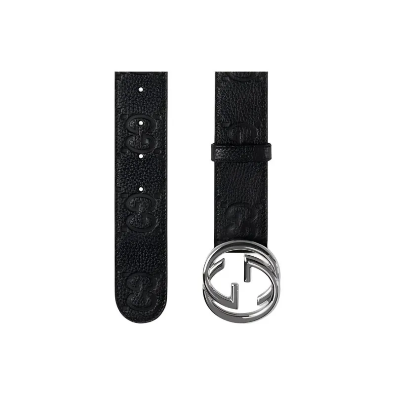 GUCCI Wide Interlocking G Buckle Belt-2