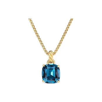 David Yurman 18kt Yellow Gold Marbella Topaz Pendant 12mm