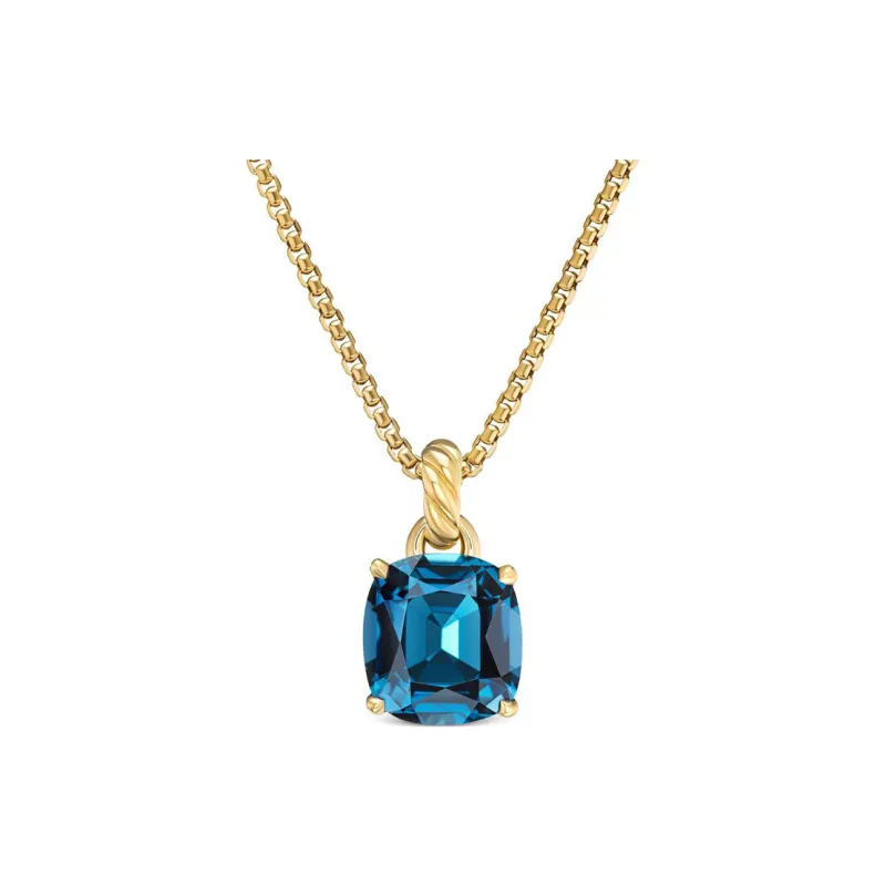 David Yurman 18kt Yellow Gold Marbella Topaz Pendant 12mm-0