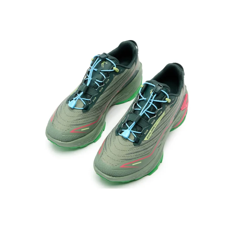 QIAODAN Light Cavalry Cushioning Anti-Slip Wear-Resistant Quick Dry Balance Rebound Low-Top Running Shoes Men's Green-4