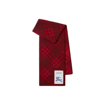 Burberry Knit Scarves Unisex Raspberry Red