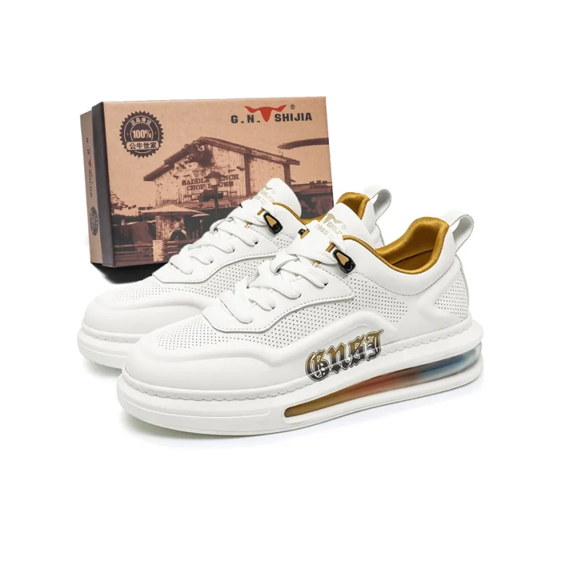 G.N.SHIJIA Lightweight Breathable Height Increasing Low Top Skateboard Shoes Men's-2