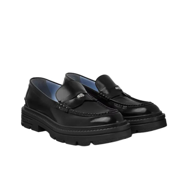 VERSACE Adriano Loafers Men's Black-2