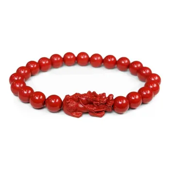 Furunlai Reconstructed Cinnabar Bracelets Unisex