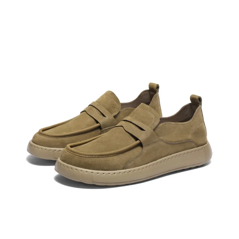 BELLE Men's Casual Shoes Men Low Top Gray/Khaki/Earth Yellow-9