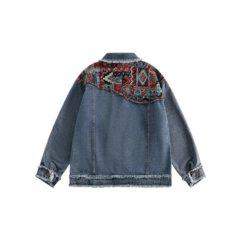 KUNZHUDAXIANG Denim Jacket Unisex-1