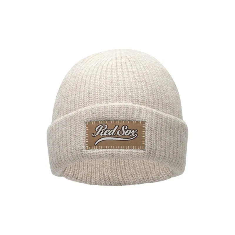 MLB Knitted Fabric, Sheep Wool, Polyamide, Acrylic, Viscose, Polyester Beanies Unisex Gray/White-3
