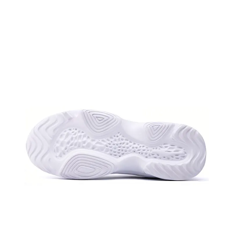 Erke Cushioned Anti Slip Wear Resistant Breathable Lightweight Low Top Casual Running Shoes Women's True White-4
