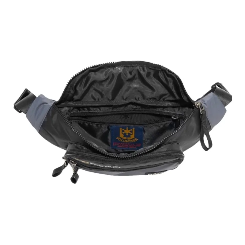 Volunteer Oxford Sling Bag Multifunction Cell Phone Pouch Medium Size Unisex Black-2