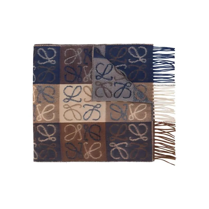 LOEWE Knit Scarves Unisex Umber-0