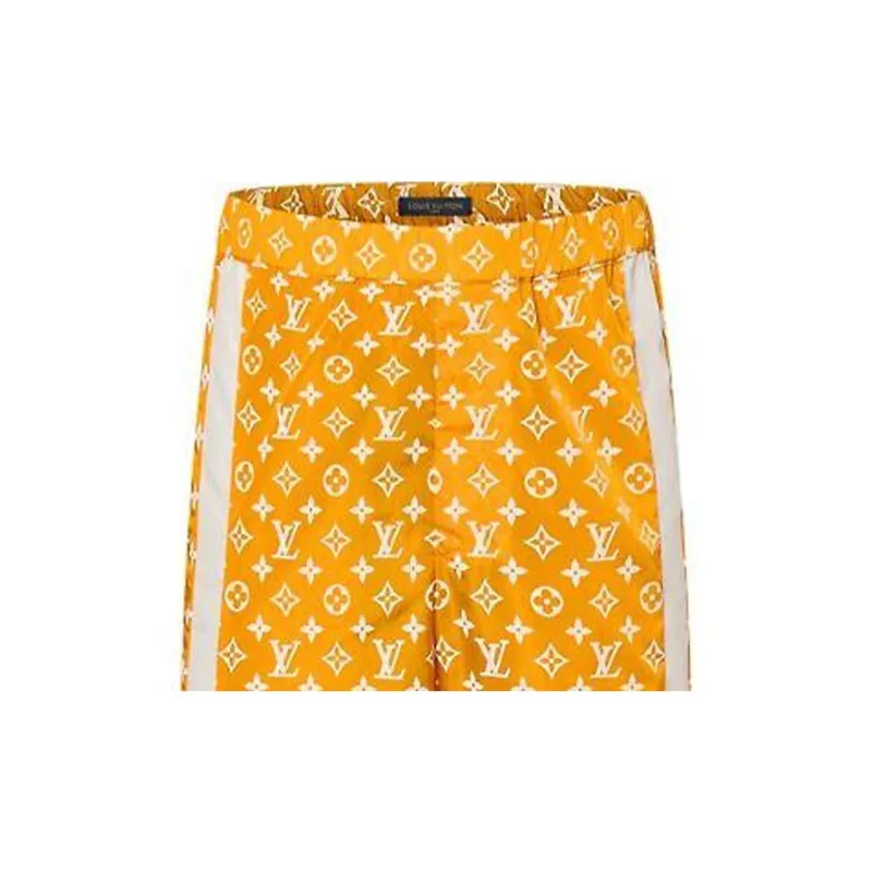 LOUIS VUITTON FW24 Knitted Sports Pants Men's Orange-3