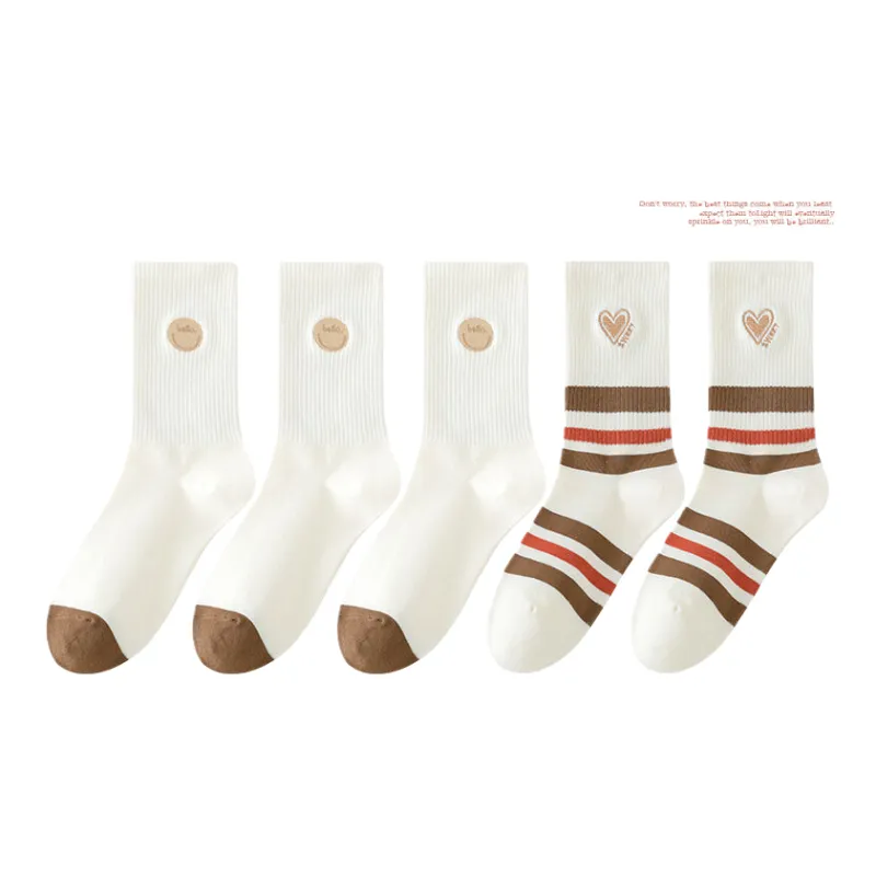 Lan Miao Mid Calf Socks Women's 5 Pack-5