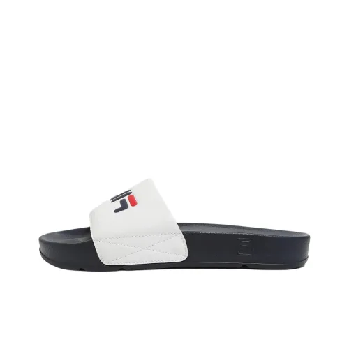 FILA DRIFTER Slip-Resistant Abrasion-Resistant Slide Slippers Unisex White Blue