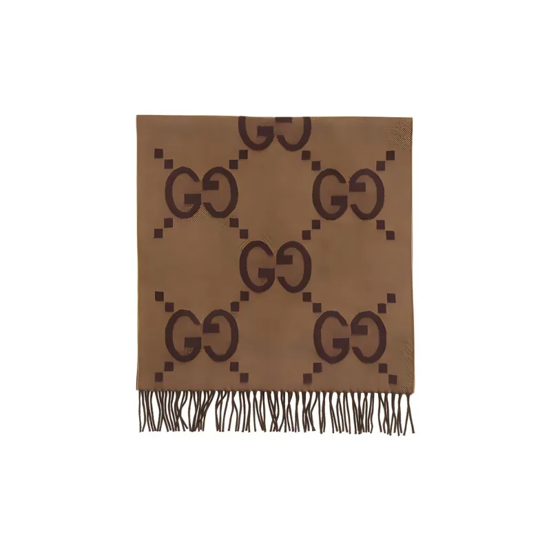 GUCCI Gg Cashmere Jacquard Scarf-1