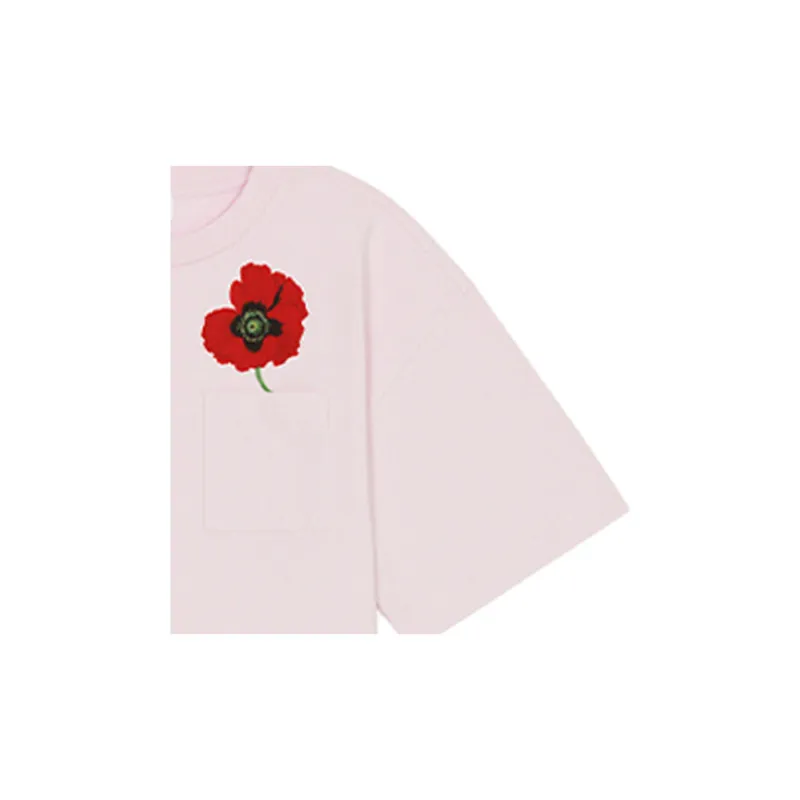 KENZO Poppy By Nigo Women's Oversized Pocket T Shirt Faded Pink-5