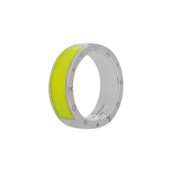 LOUIS VUITTON Metal Rings Unisex Neon Green