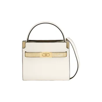 TORY BURCH Lee Radziwill Calfskin Handbag Shoulder Bag Crossbody Bag Mini Women's Ecru