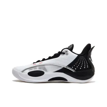 361° Cushioning Anti Slip And Wear Resistant Low Top Basketball Shoes Men's White Black