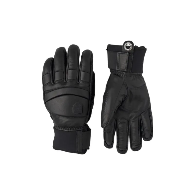 HESTRA Cow Leather Neoprene Gloves Unisex Black-0