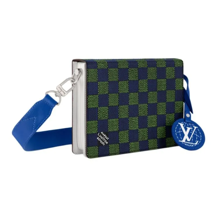 LOUIS VUITTON Book Messenger Damier Heritage Blue/Green-1