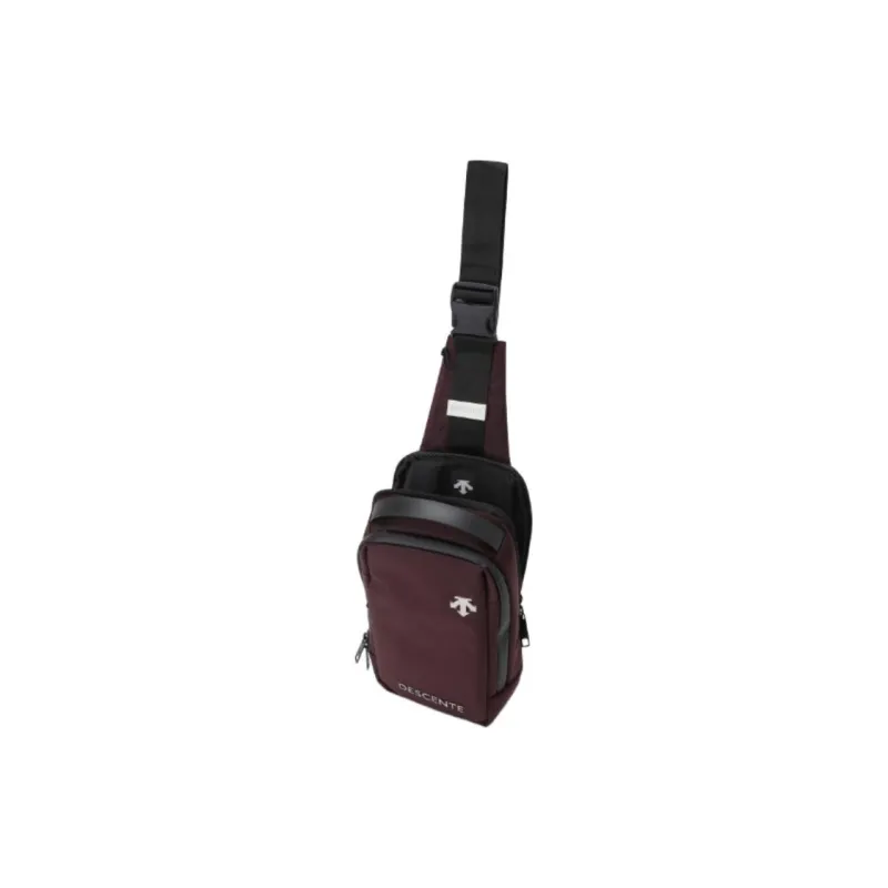 DESCENTE Nylon Crossbody Bag Sling Bag Medium Size Unisex Burgundy-4